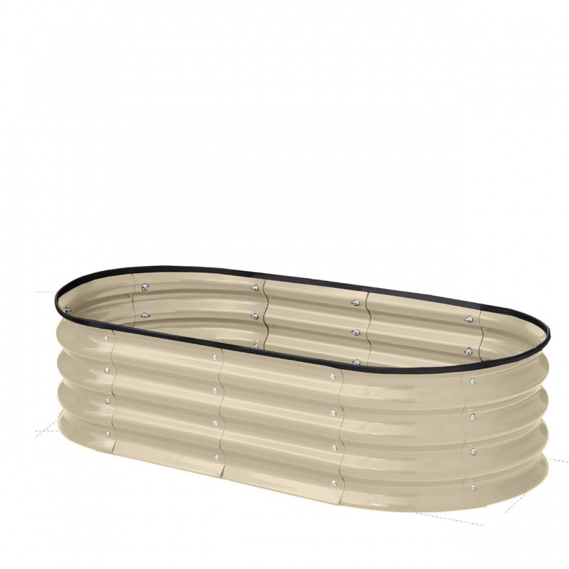 Smart Garden Storage - 1PCS Kotak Tanam Logam Oval dari