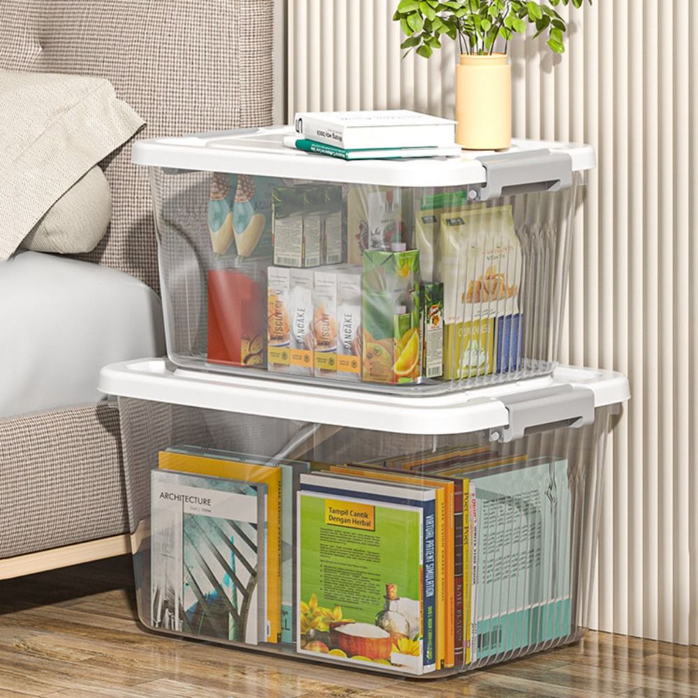 Smart Garden Storage - Kotak Penyimpanan Plastik Transparan Hitam yang