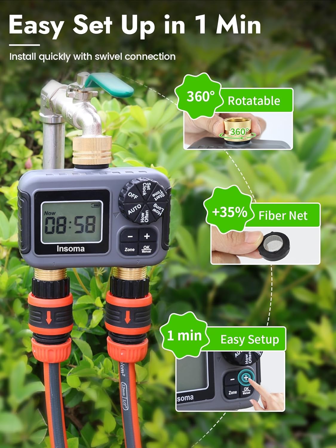 Insoma Sistem Penyiraman Iriga - Smart Garden Refill ulasan dan harga