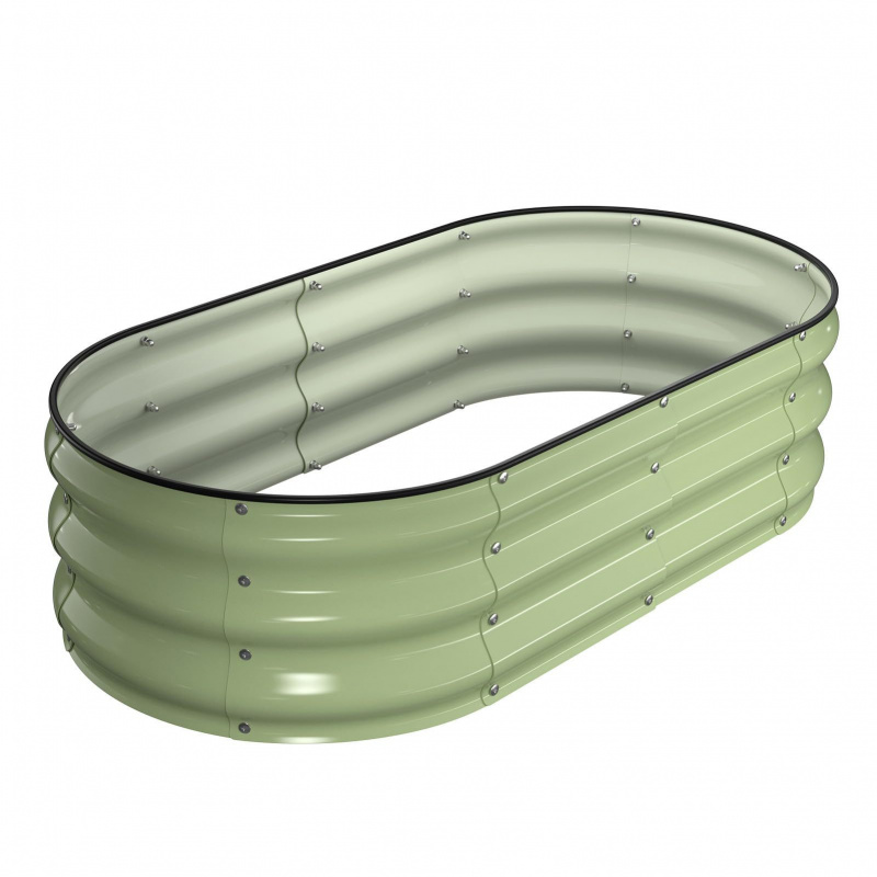 1PCS Kotak Tanam Logam Oval da - Smart Garden Storage ulasan dan harga