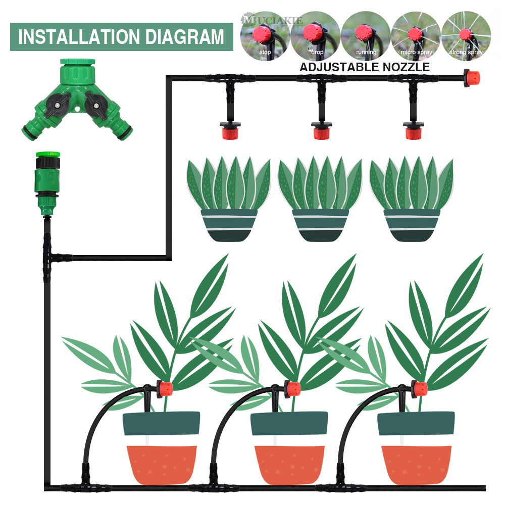 50-5M 1/4 inci selang dripper  - Smart Garden Project ulasan dan harga