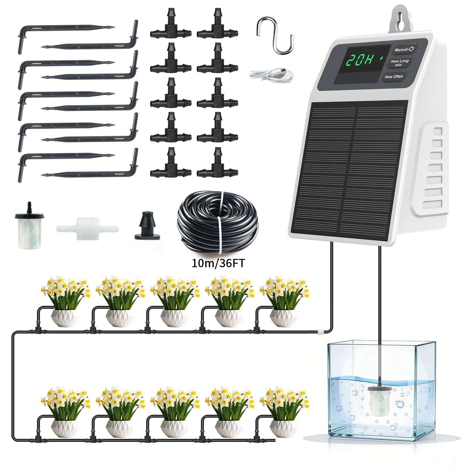 Sistem Irigasi Tetes Tenaga Su - Smart Garden Project ulasan dan harga
